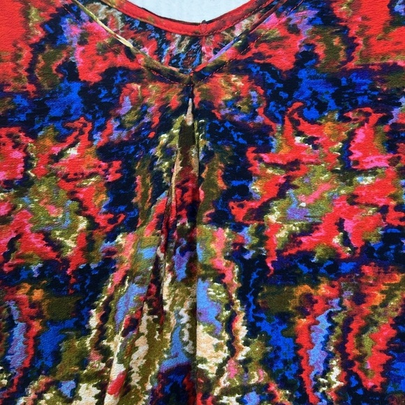 Anthropologie - Maeve Prins V Neck Short Sleeve Lightweight Colorful Dress Small - Picture 12 of 12